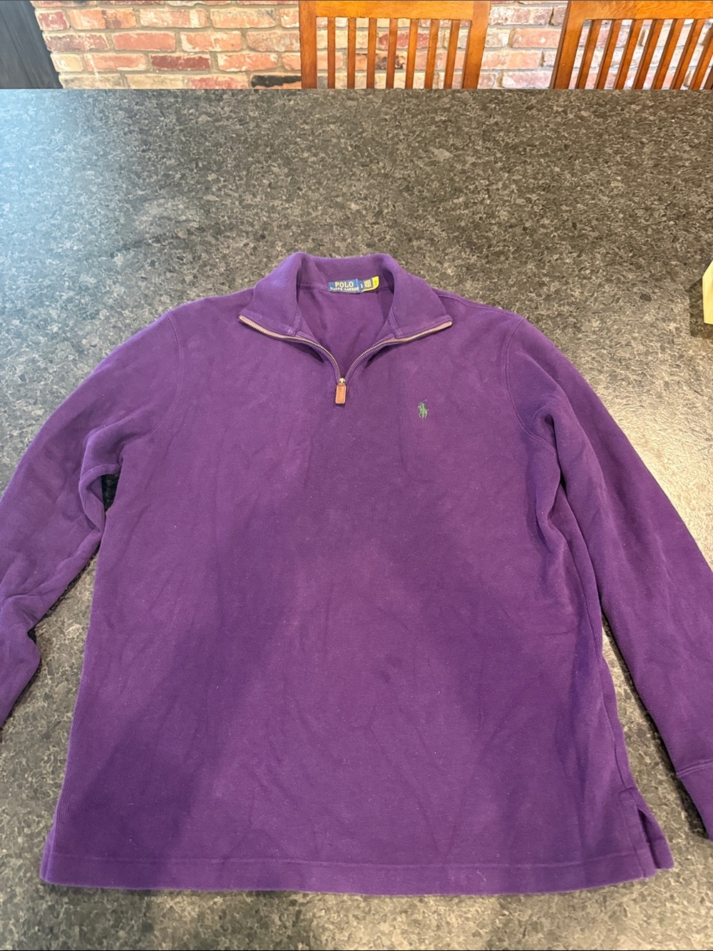 Polo by Ralph Lauren Purple Quarter-Zip Sweater Pullover - Men’s L - Worn Once